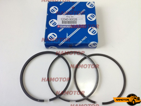 Кольца поршневые NISSAN PD6. 5.0 x 3.5 x 5.0 12040-90026, 12040-90125, 12040-96026, 12040-97127, 12040-96007, 12040-96009, 12040-90029, 12040-96004, 12040-96026, 12040-96127, 12040-96226, 12040-96000. "STD" ORIGINAL. (компл. на двс)